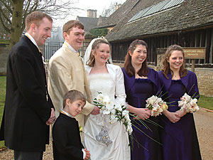 Best man, page and maids