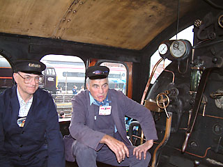 Gerald and Terry. Driver and fireman with the North Norfolk Railway